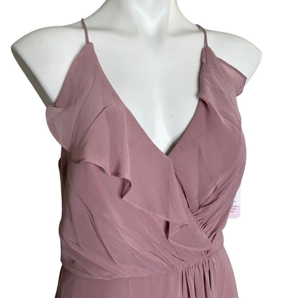 Jenny Packham dusty rose high low ruffle bridesmaid dress NWT 12 - Picture 5 of 8